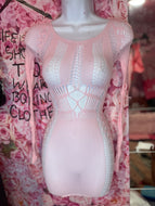 Sheer light pink dress