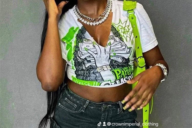 Graphic Crop Top for Women