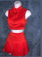 Red tennis skirt set