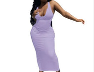 Long Purple Bodycon dress