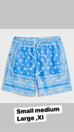 Men’s Sky blue paisley Shorts